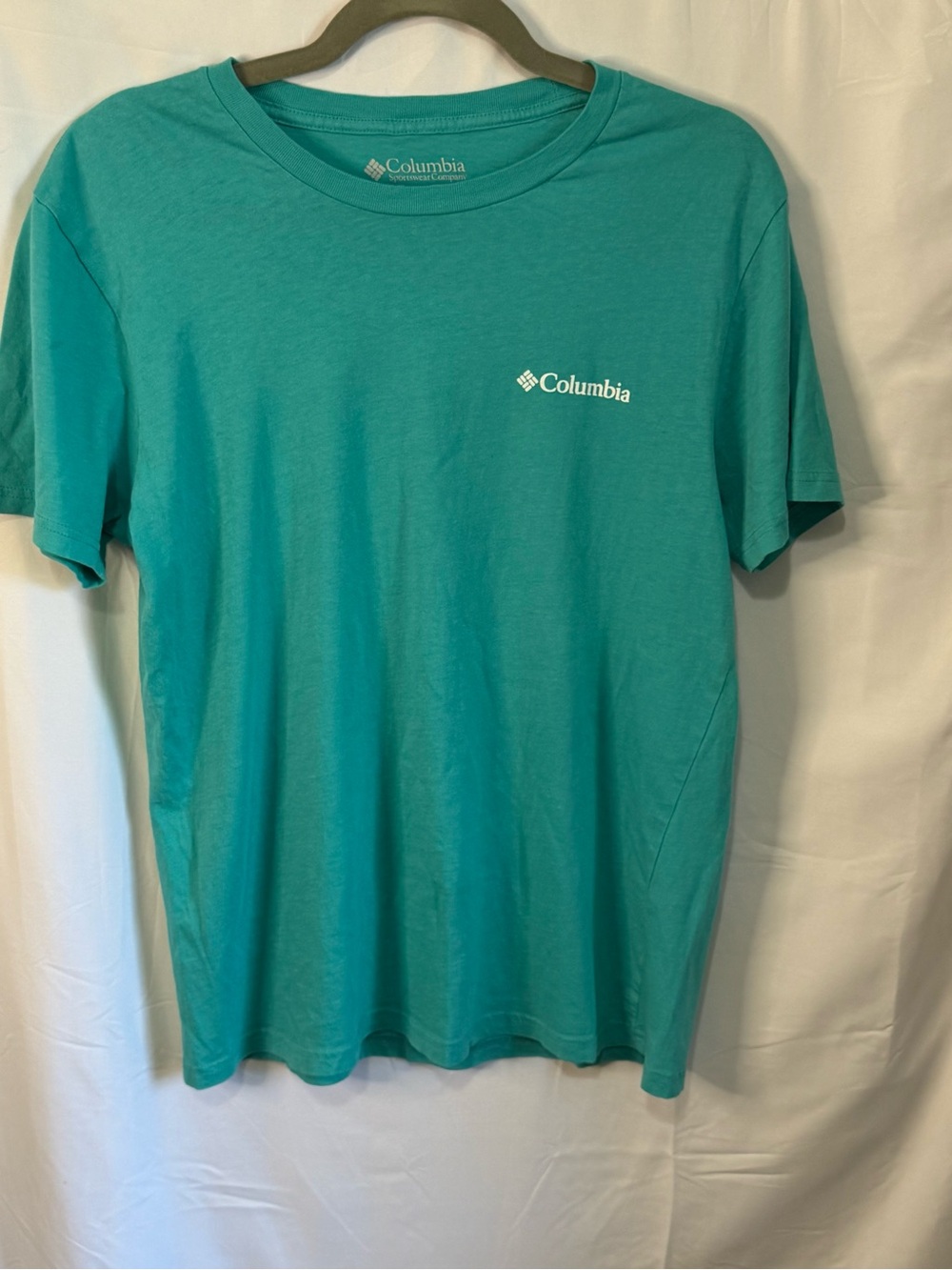 Columbia Teal Crew Neck Logo T-Shirt